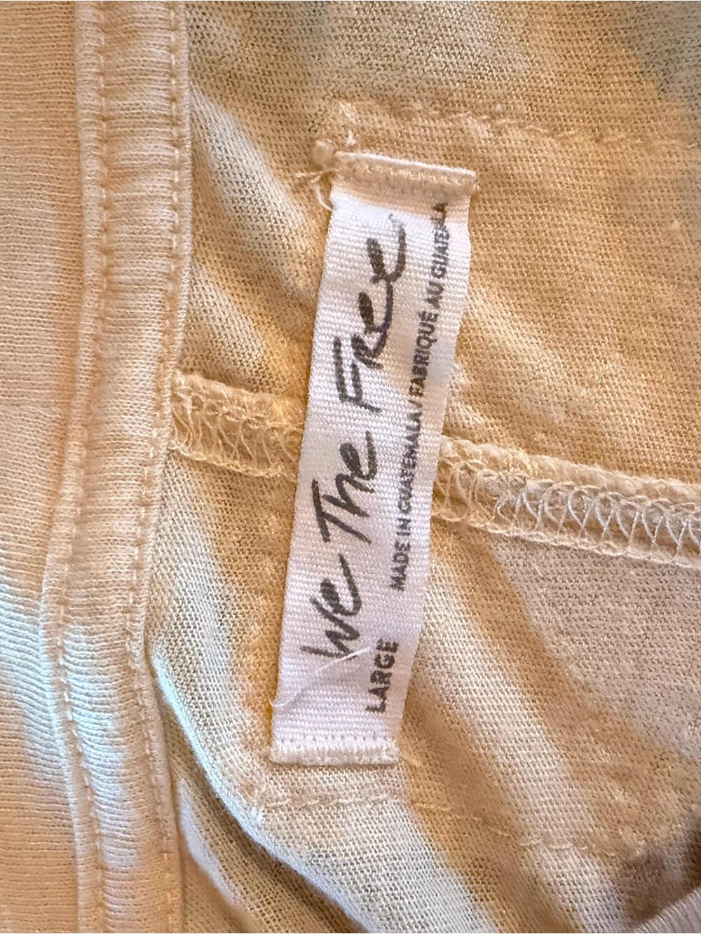 We The Free Charcoal and Beige Knot-Front Short Sleeve Tee 2 for $20 - Picture 3 of 4